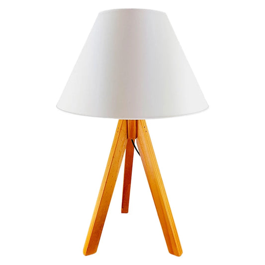 Abajur Tripé Madeira Design Moderno
