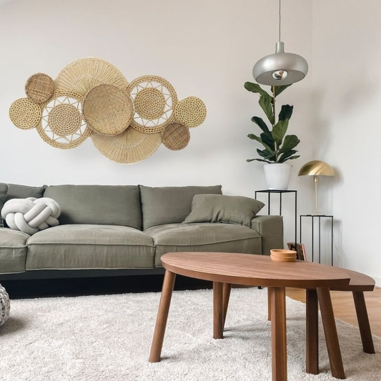 Kit Peneiras Decoração De Palha