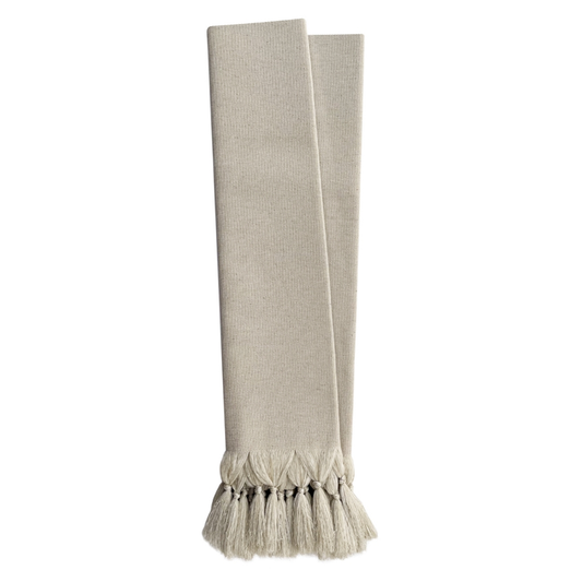 Kit Manta Para Sofá Bege + 4 Capas De Almofadas Egípcia Decoração Sala