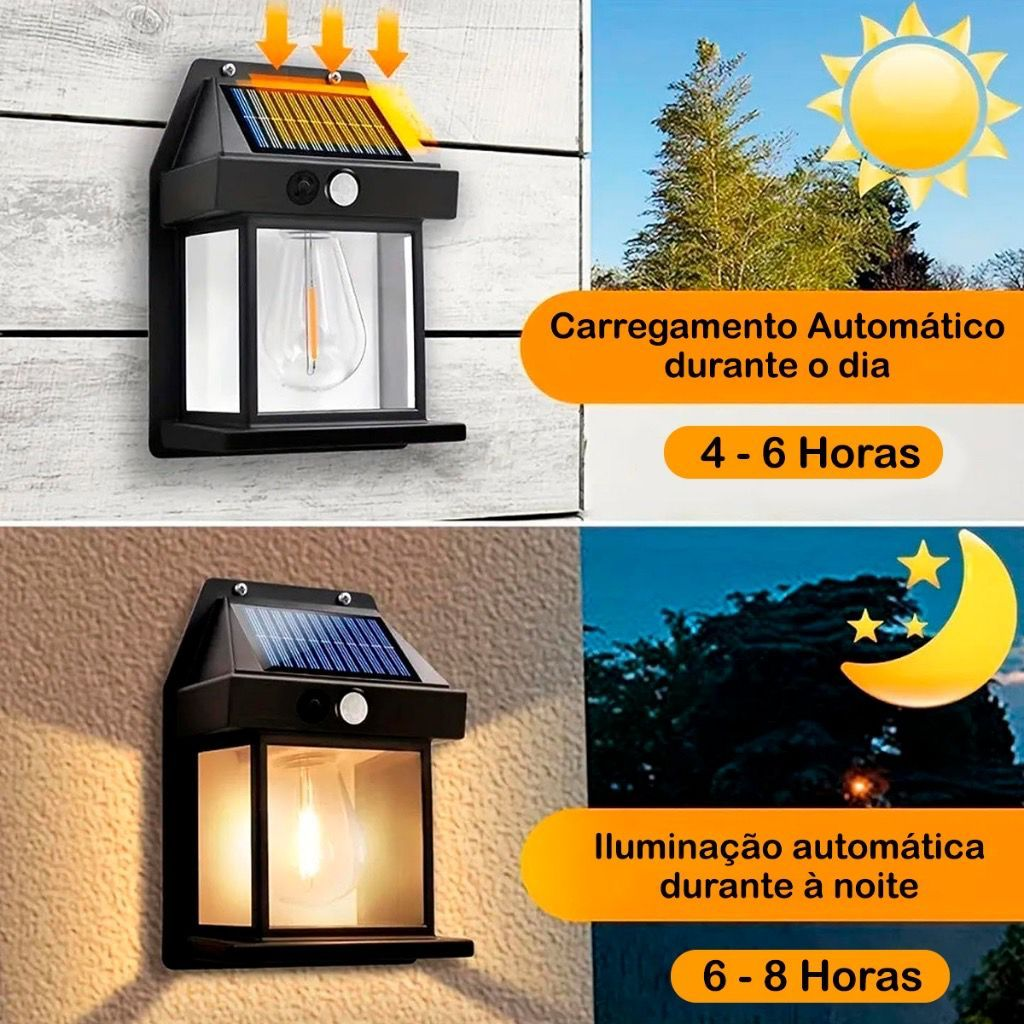 Luminária Solar de Parede