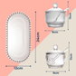 Kit 3 Peças Açucareiro Meleira E Travessa Cristal Pearl Bolinha Wolff