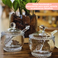 Kit 3 Peças Açucareiro Meleira E Travessa Cristal Pearl Bolinha Wolff