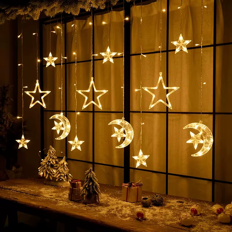 Cortina de Luzes LED Natal 3,5m - 138 Lâmpadas | 8 Modos de Iluminação | 110V-O3